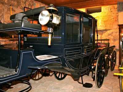 C'� anche la carrozza blu di Napoleone (naturalmente non originale ma una riproduzione)